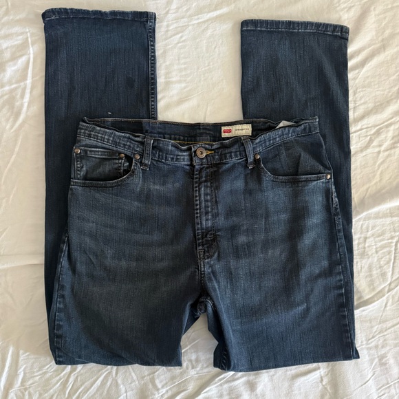 Wrangler Men's Straight Jeans - Dark Blue - Picture 1 of 4